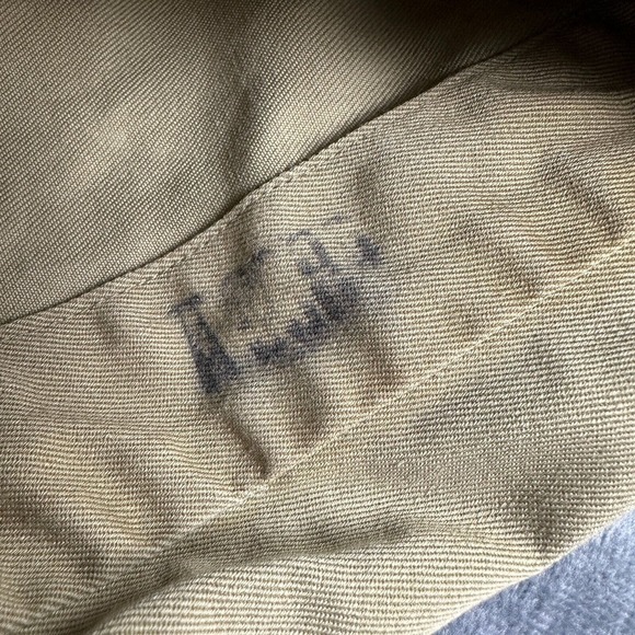 VINTAGE Garrison US Army Khaki Envelope Cap Size 7 M-1950 Dated 1950 Military - Picture 7 of 8